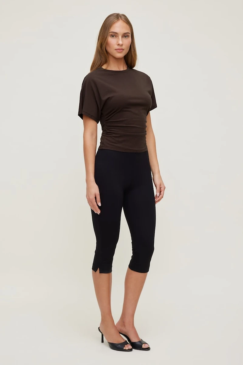 Andrea Shirred Jersey T Shirt