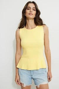 Open Back Knit Tank Top