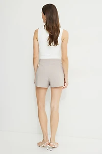 Asymmetric Skort With Mini Belt