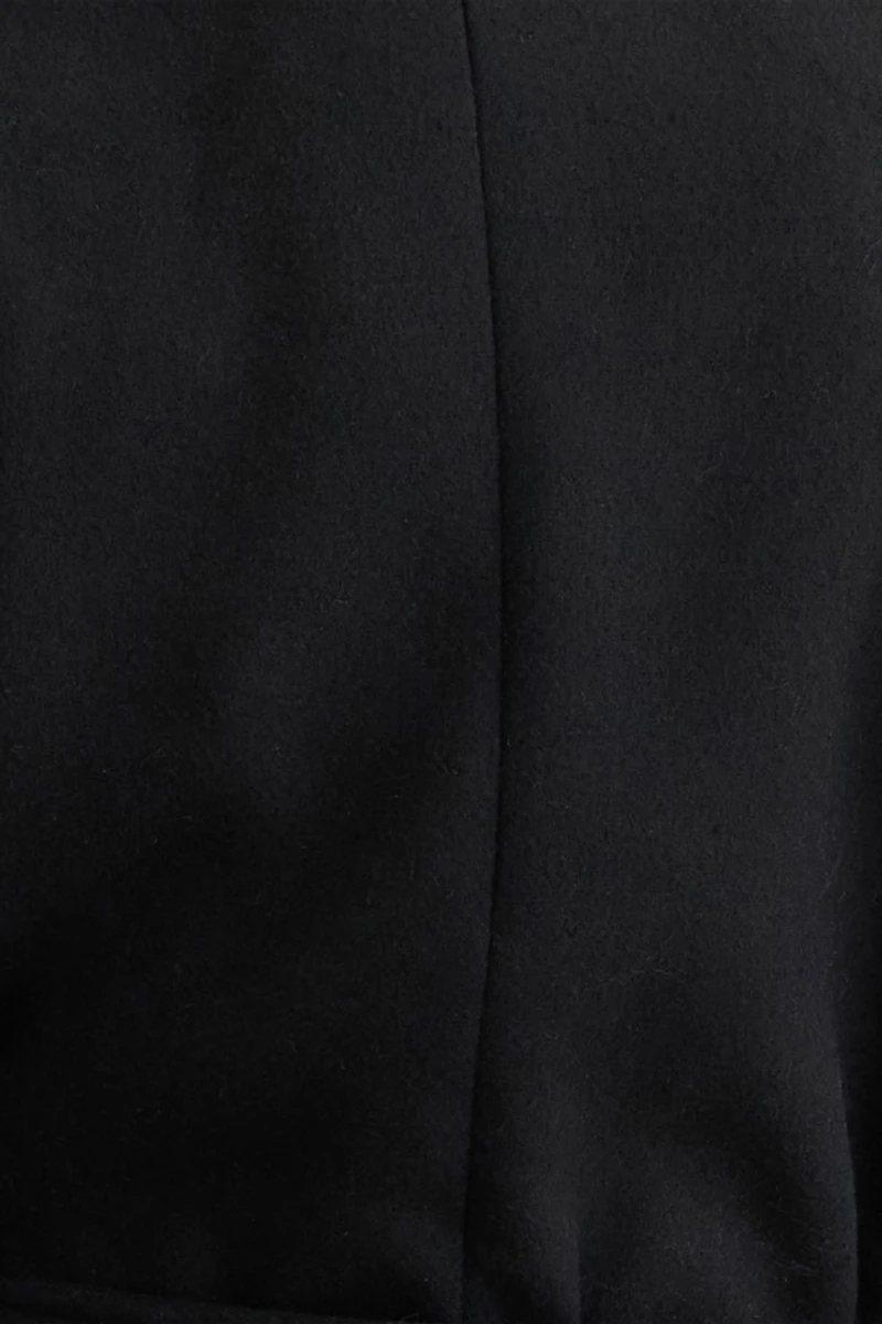 Structured Belted Long Wool Coat