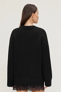 Chandail surdimensionné à col rond