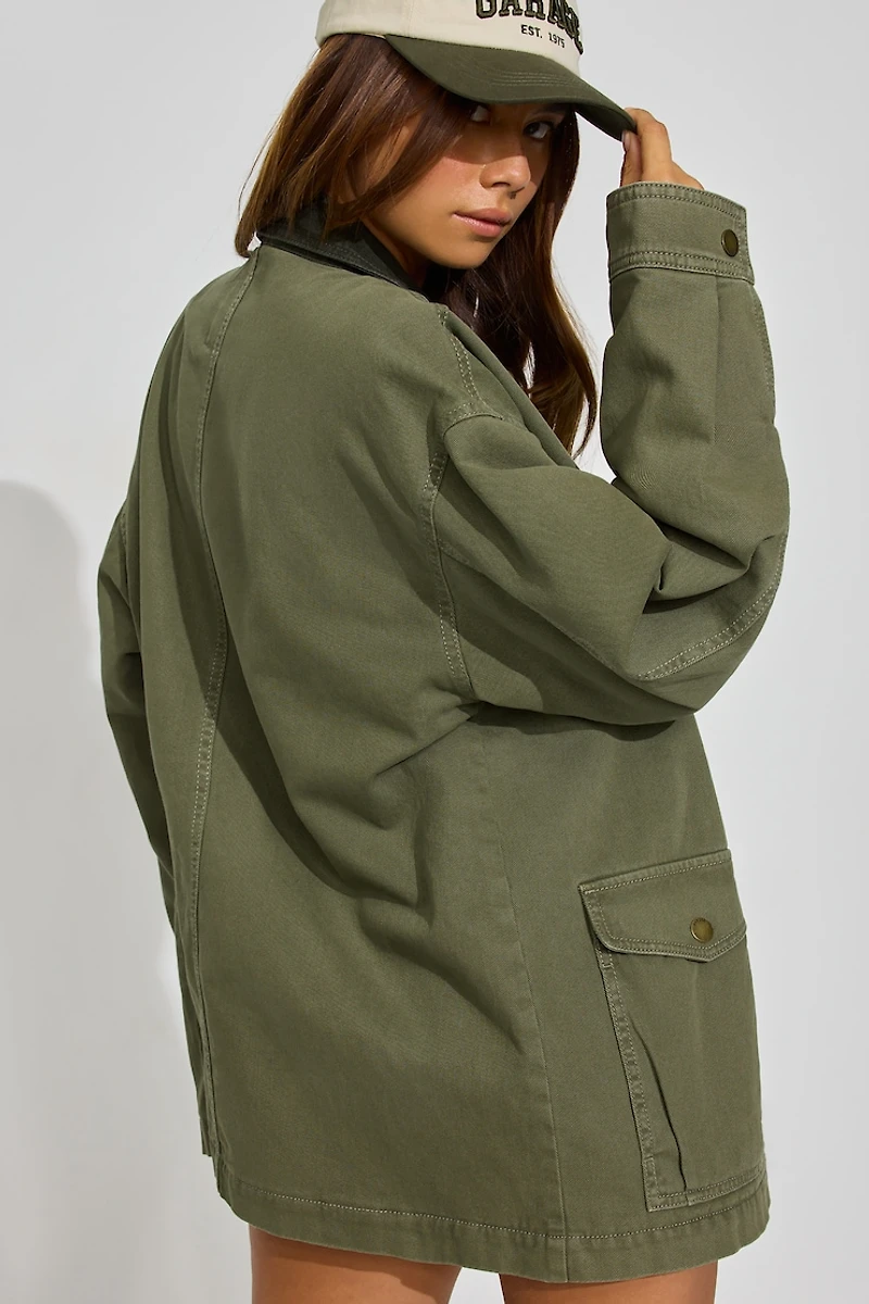 Long Twill Field Jacket