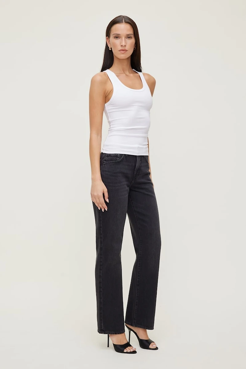 Cara Rigid High Rise Straight Leg Jeans