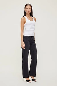 Cara Rigid High Rise Straight Leg Jeans