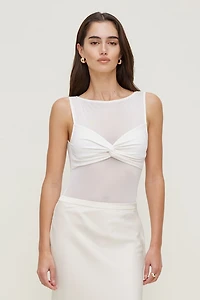 Justaucorps en maille diaphane