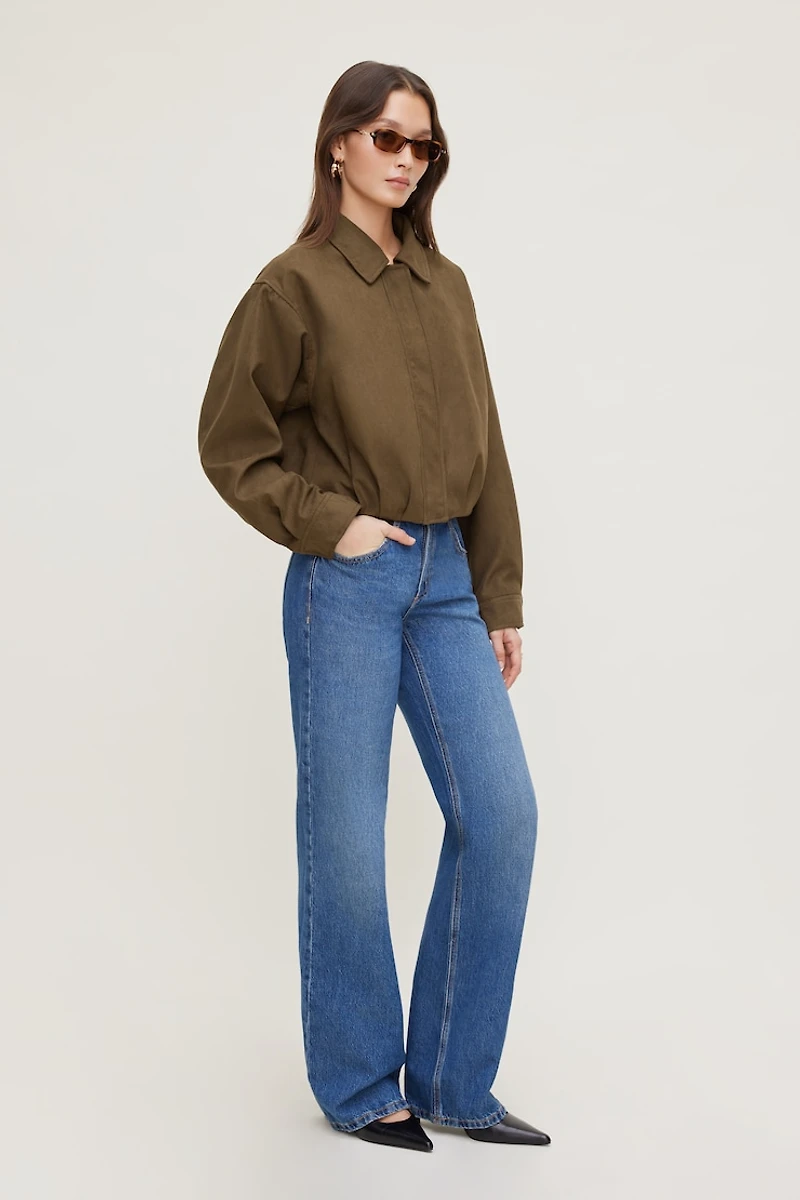 Balloon Faux Suede Jacket