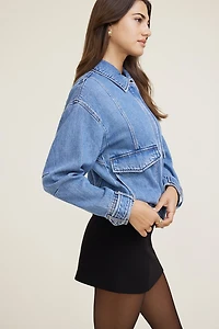 Tencel™ Denim Aviator Jacket
