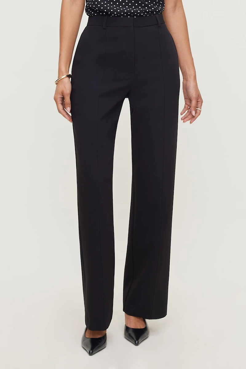 Pintuck Straight Leg Pants