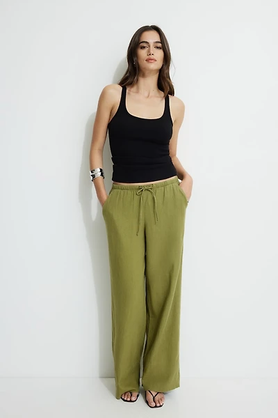 Leo Wide Leg Linen Pants