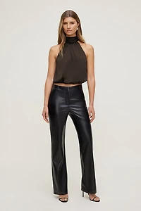 Paloma Bubble Satin Halter Blouse