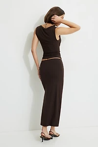 Wrap Jersey Maxi Skirt