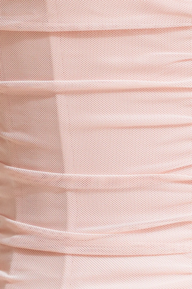 Draped Mesh Corset Top