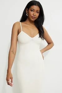 Sylvia Ribbed Midi Sweater Dress