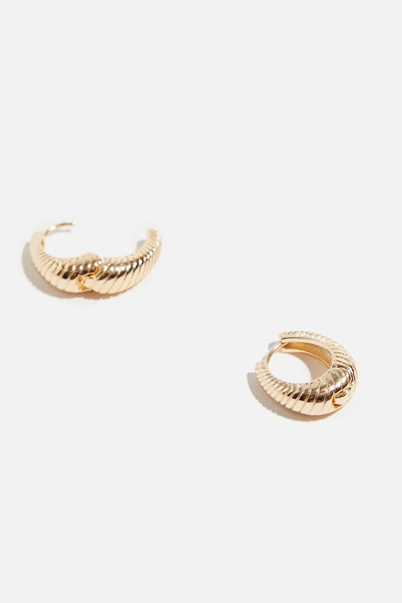 Mini Textured Hoop Earrings