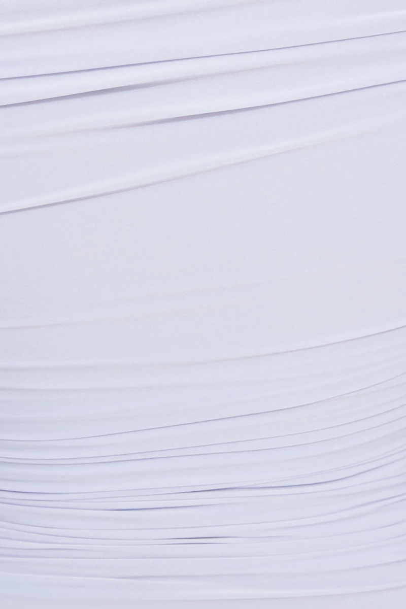 Ruched Off Shoulder Jersey Bodysuit