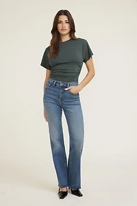 Andrea Shirred Jersey T Shirt