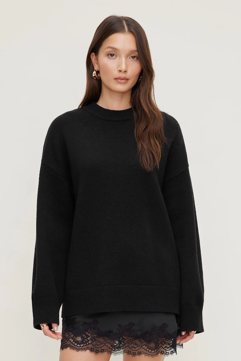 Chandail surdimensionné à col rond