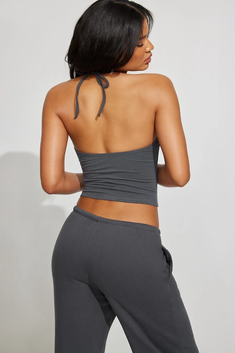 Haut StretchTerry à col licou nouer