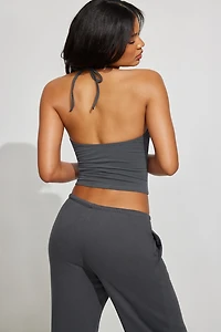 Haut StretchTerry à col licou nouer