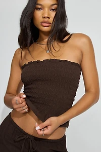 Linen Smocked Tube Top