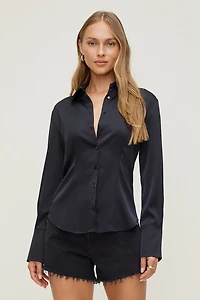 Eva Cinched Satin Shirt
