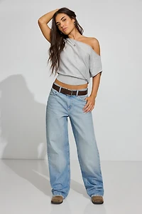 Romi Asymmetric Cinched Waist Sweater