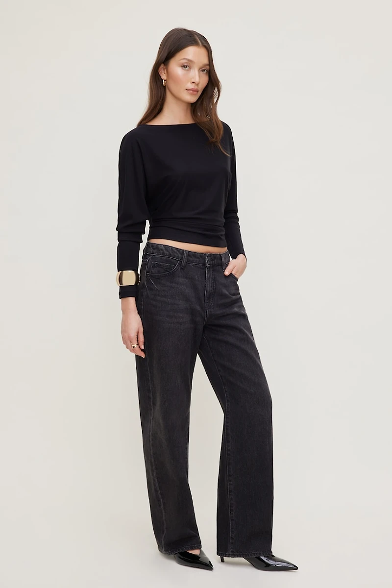 Mika Mid Rise Relaxed Straight Leg Jeans