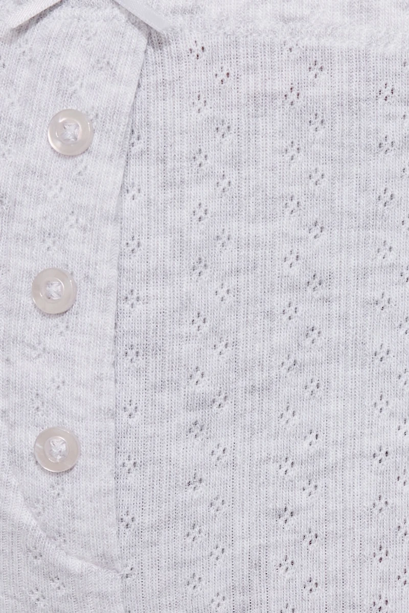 Tiny Pointelle Lettuce Edge Shorts