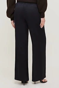 Pantalon en satin à jambe large Leo