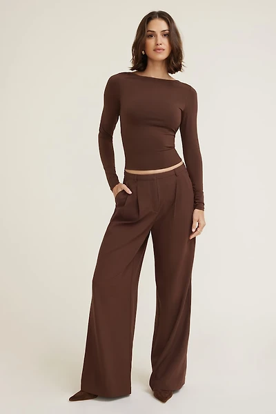 Haut sculptant à manches longues Nola