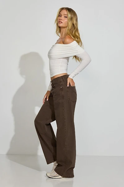 Pantalon ample à taille basse