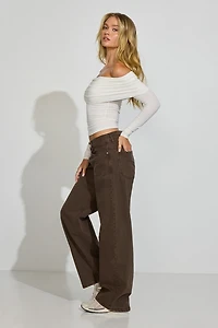Pantalon ample à taille basse