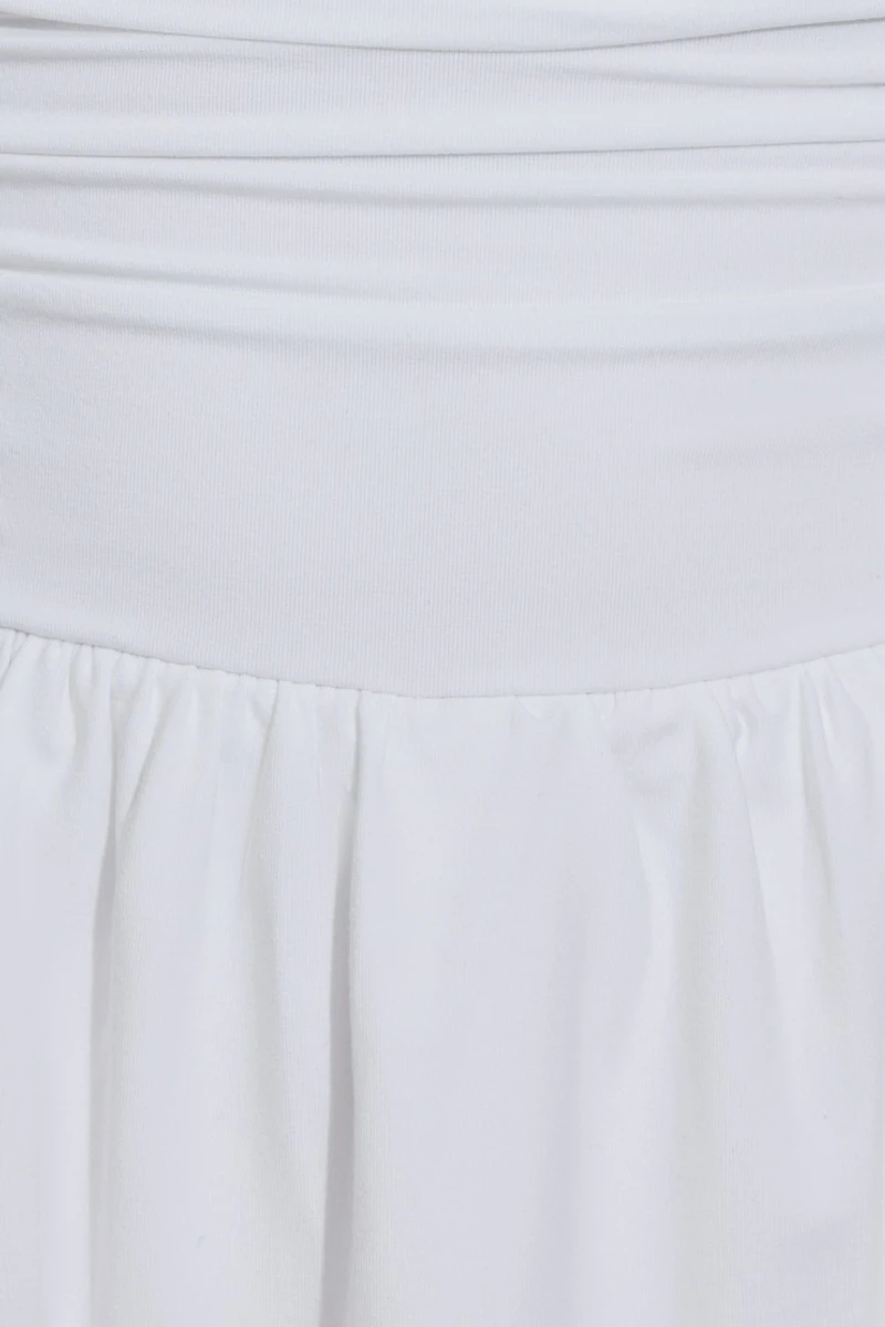 Flirty Hem Tube Romper Dress