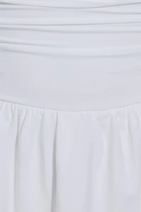 Flirty Hem Tube Romper Dress