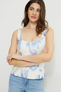 Haut à basque nouer au dos