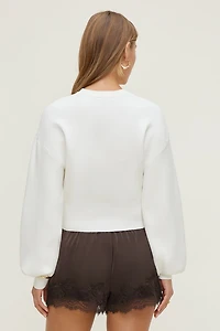 Chandail à manches bouffantes