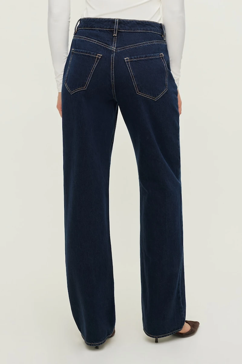 Mika Mid Rise Relaxed Straight Leg Jeans