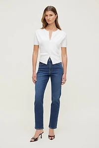 Frenchie Stretch High Rise Slim Leg Jeans