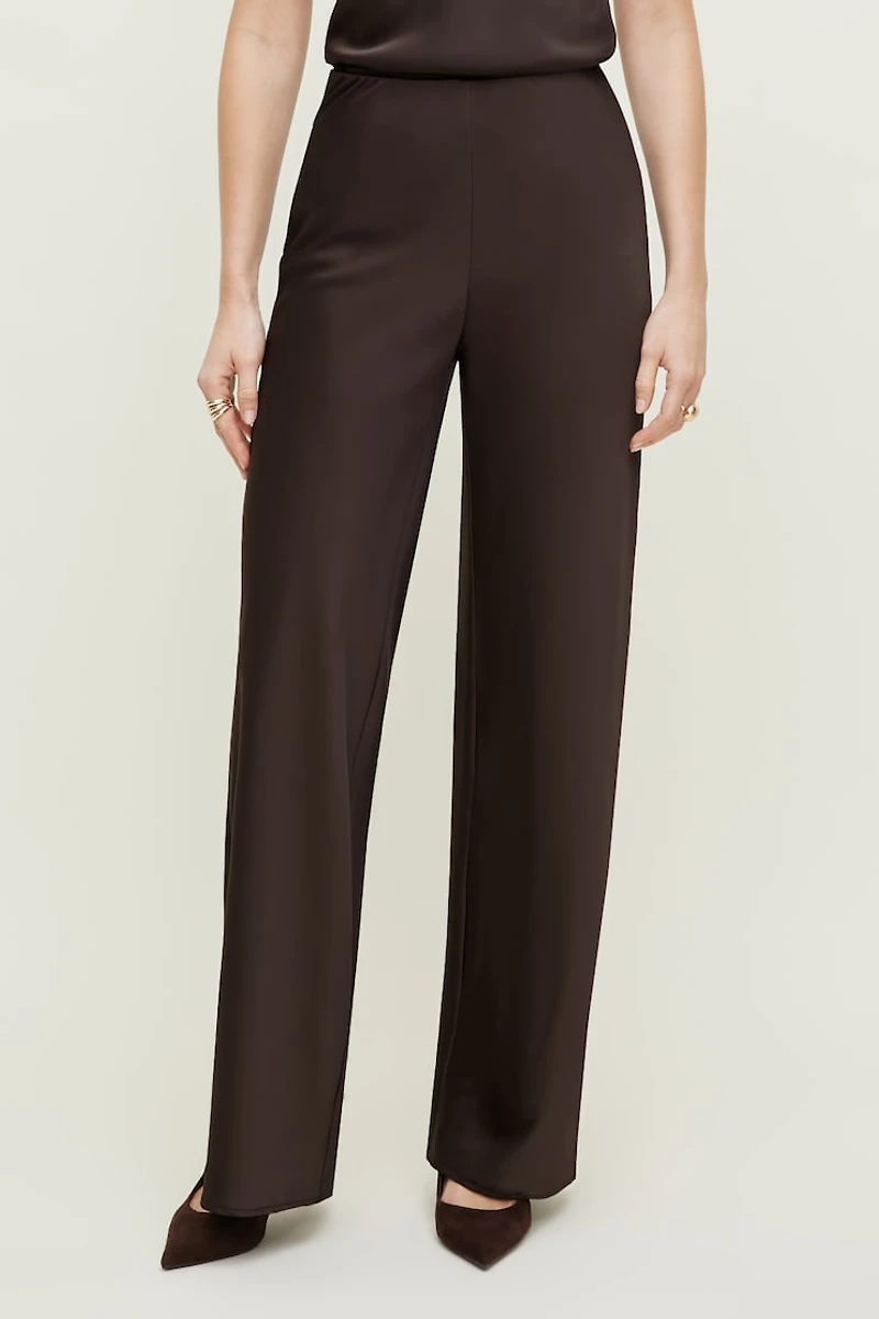 Izzy Wide Leg Satin Pants