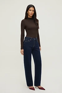Mock Neck Long Sleeve Top