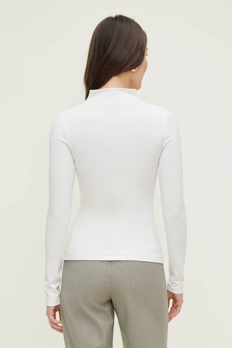 Mock Neck Long Sleeve Top