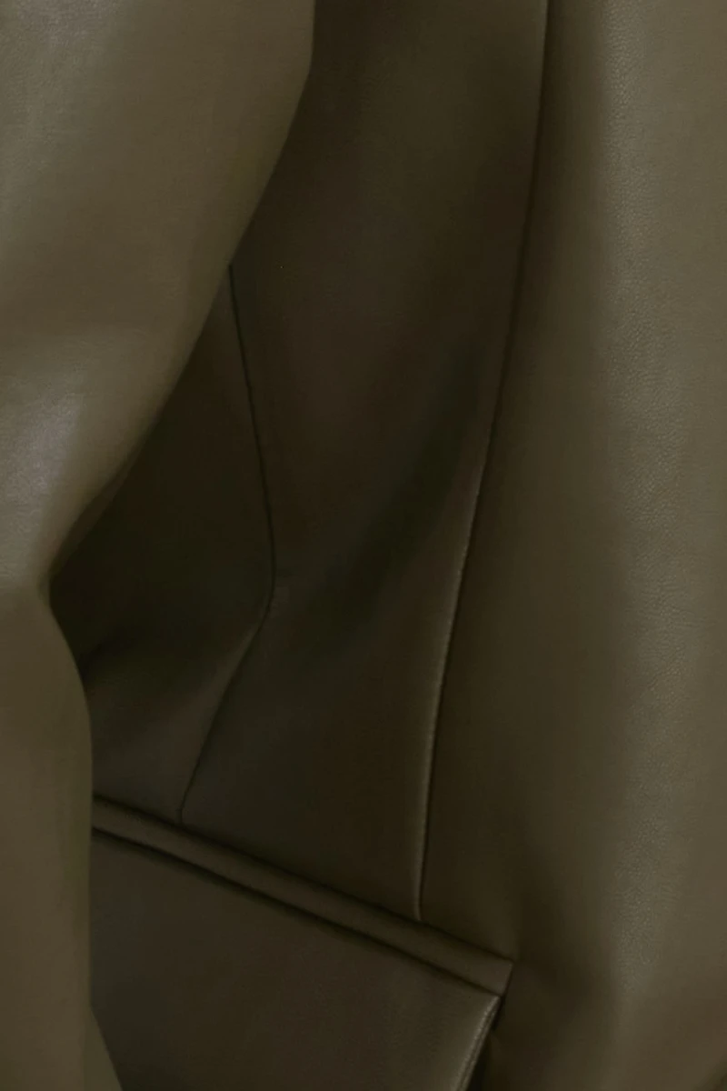 Oversized Faux Leather Blazer