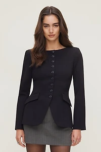 Boat Neck Ponte Blazer