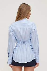 Poplin Cinch Back Shirt