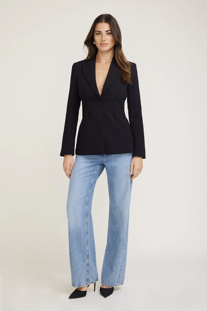 Fitted Single Button Blazer