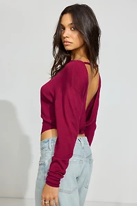 Open Cross Back Sweater
