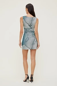 Katia Ruched Mesh Mini Dress