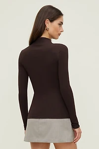 Mock Neck Long Sleeve Top