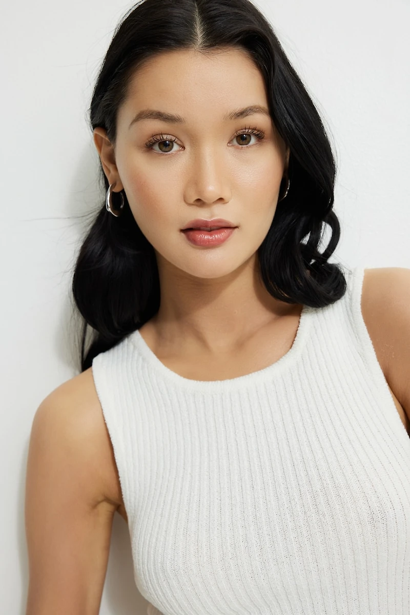 Marissa Ribbed Mini Sweater Dress