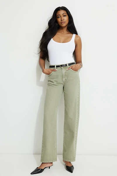 Mika Mid Rise Relaxed Straight Leg Jeans